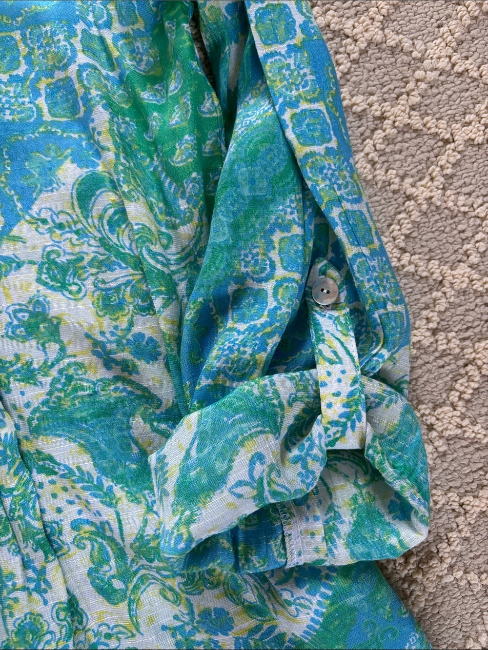 Ruby Rd Printed Button-Up Tunic Blouse - Picture 8 of 12